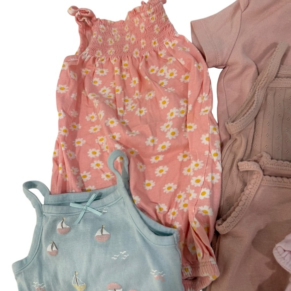 5 for $25!! Baby Girl Bundle of 11 Plus 2 Shorts Plus 2 Head Scarves! 3-6 Months - Picture 6 of 10